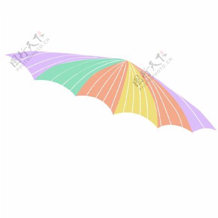 彩色装饰小花伞图案