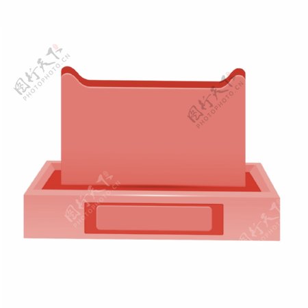 红粉色立体天猫箱子