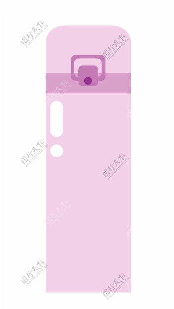 粉色立体保温杯