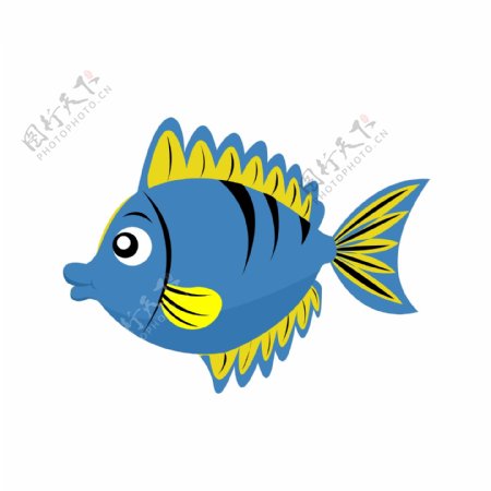 蓝色小鱼动物