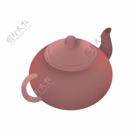 一个紫砂茶壶图案