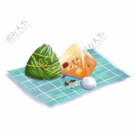 端午节龙舟节粽子节写实粽子节料食物元素2