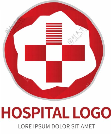创意红十字医院标志