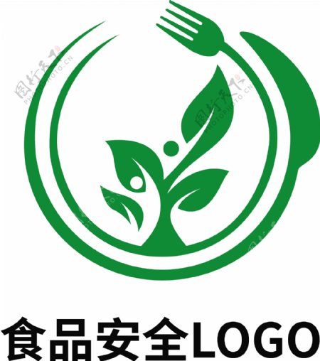 原创绿色健康食品logo