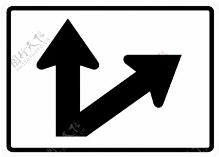 外国交通图标交通箭头指示