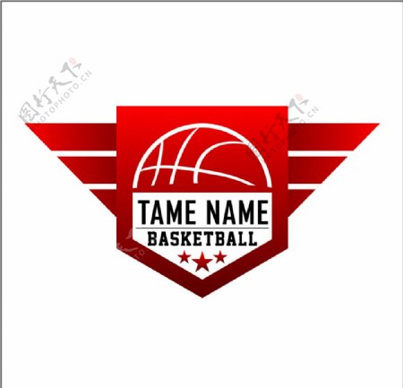 矢量篮球队徽logo