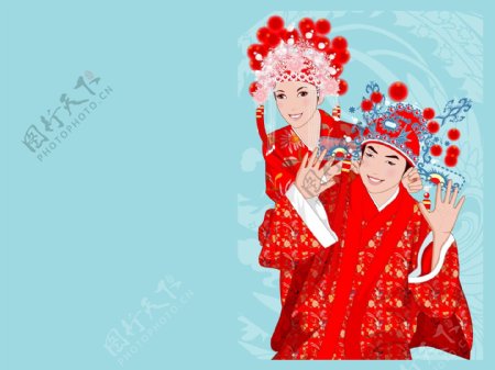 中国风婚礼插画