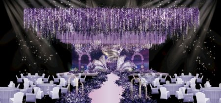 紫色欧式婚礼效果图