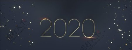 2020鼠年新年快乐C4D背景