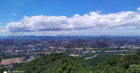 杭城北鸟瞰风景照