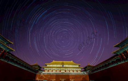 中国风建筑对称摄影