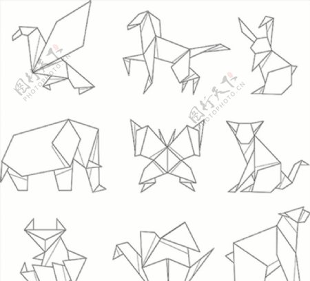 手工折纸卡通可爱动物大象狗大全