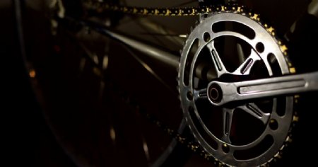 自行车链轮金属背景