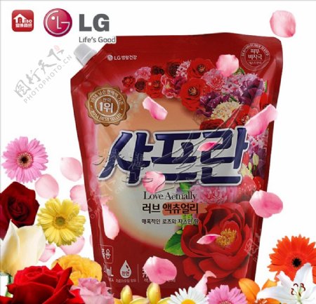 LG衣物柔顺剂混合花香韩国