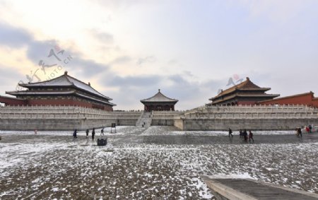 北京故宫博物院故宫雪景旅