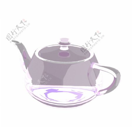 粉色玻璃茶壶