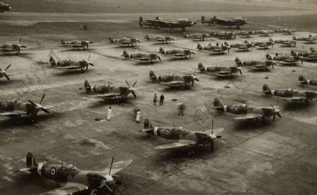 二战黑白战机照片
