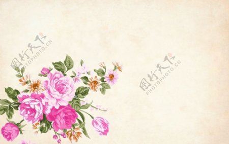 花朵花环植物背景图