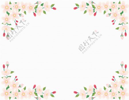 花朵花环背景图