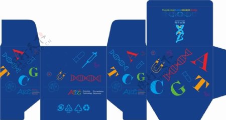 包装纸盒蓝色科技基因
