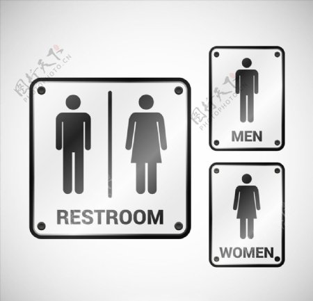 男女卫生间图标设计