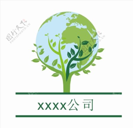 企业logo地球环保绿色