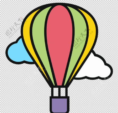 热气球工具图标图形标志素材