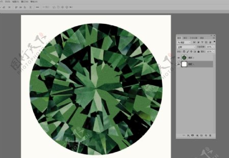 美丽绿色钻石顶视图印花图案