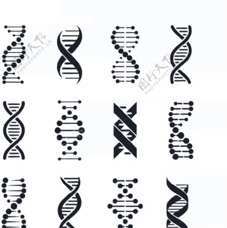 基因图标LOGO设计生物科