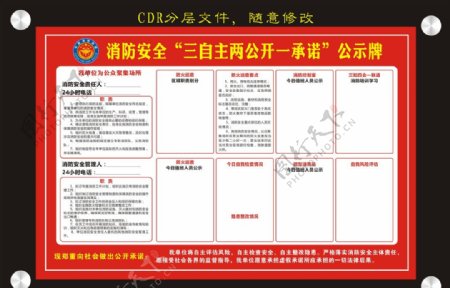 消防安全公示牌