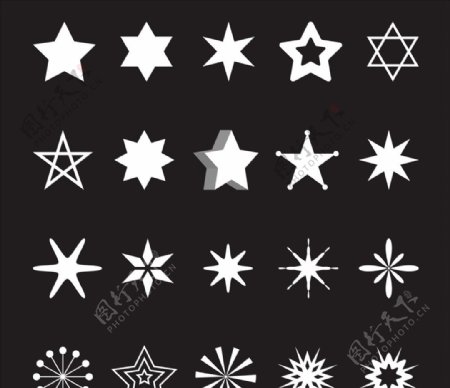 白色星星繁多