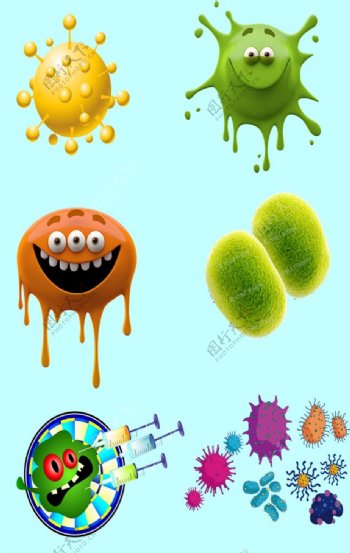 细菌素材细菌素材圆形细菌图片