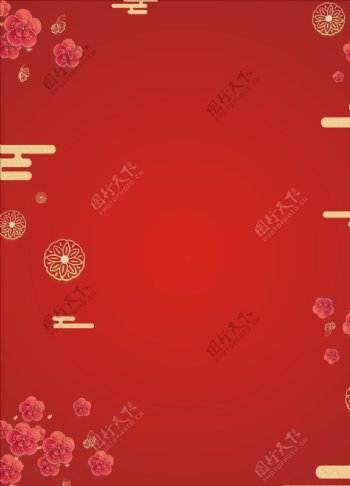 大红色喜庆海报背景图片