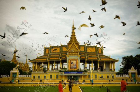 泰国古庙旅游旅行背景海报素材图片