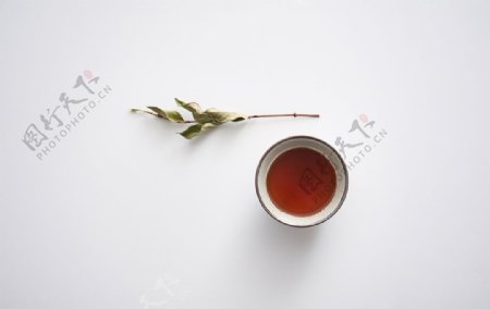 红茶茶具茶杯简约背景海报素材图片