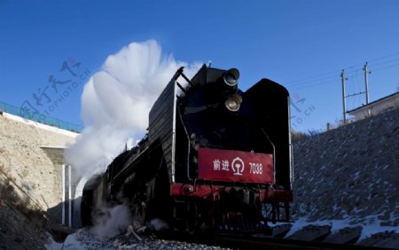集通铁路的蒸汽机车图片