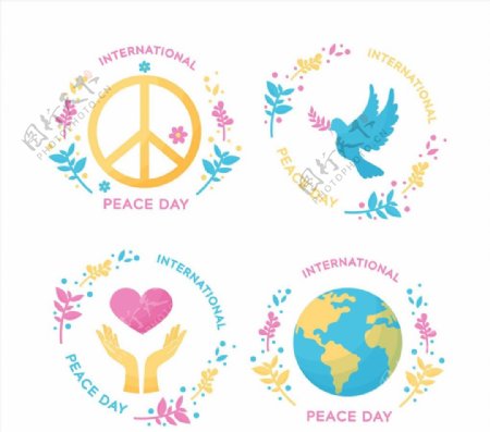 国际和平日标签图片