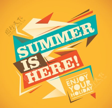 夏季字体海报图片