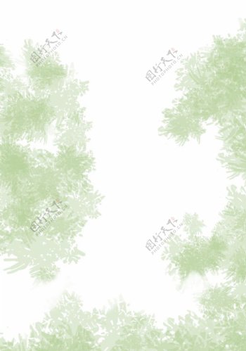 原创绿色植物树林树叶元素壁纸图片
