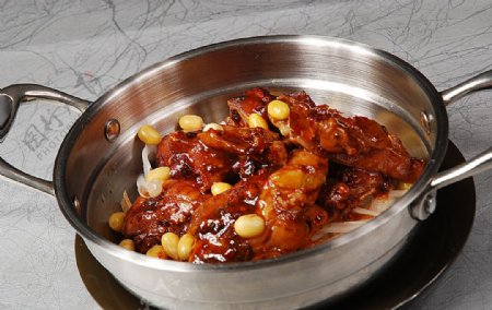 豫菜汉顿微煲豉汁鸡块图片