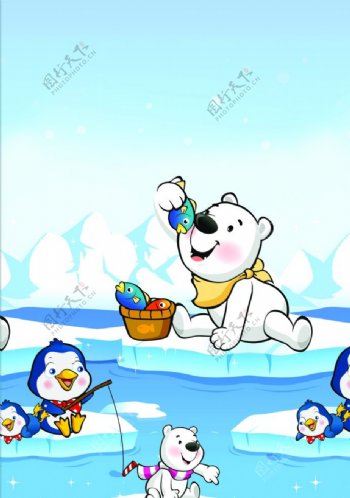 卡通小熊背景图片