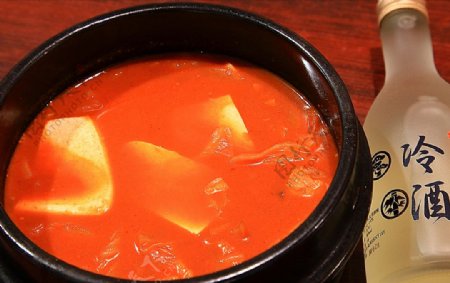 辣泡菜汤图片