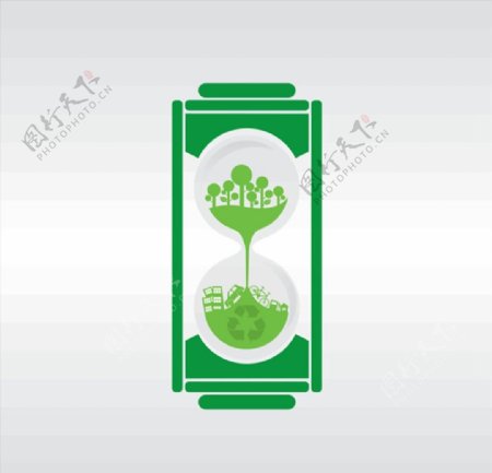 绿色环保电池图标图片
