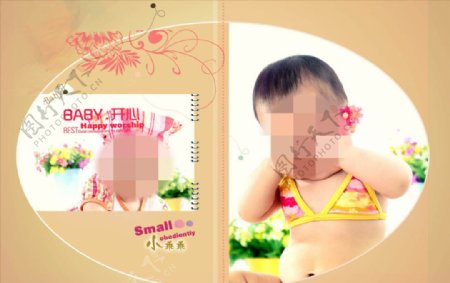 韩流宝贝幼儿少儿纪念相册模板图片