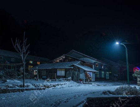 张家界雪景图片