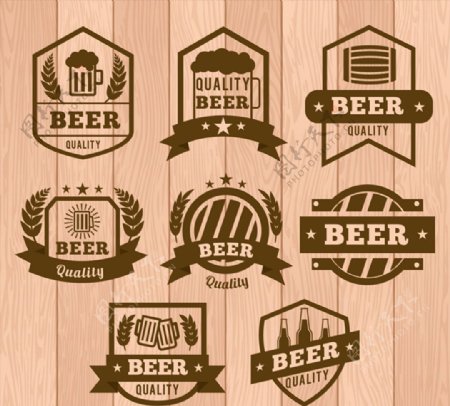 优质啤酒徽章图片