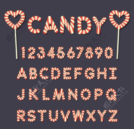 糖果字母和数字图片