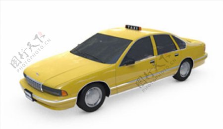 C4D模型出租车的士图片