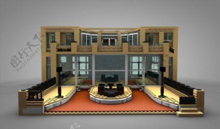 C4D模型大楼建筑图片