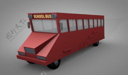 C4D模型大巴巴士图片